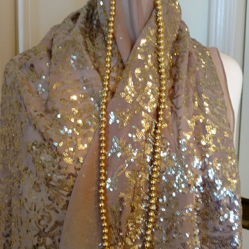 14" Hollow Gold Bead Necklace